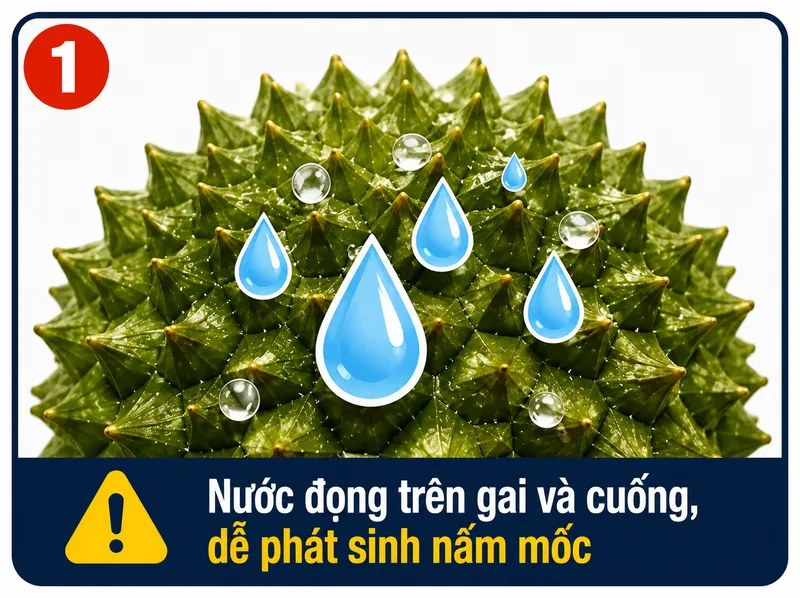 SẦU RIÊNG ĐỔ MỒ HÔI SAU KHI RỬA