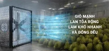 Quạt thổi SpaceCooling vận hành tại nhà vựa